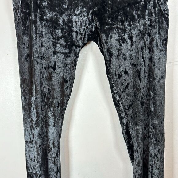 FABLETICS High Waisted Crushed Black Velour Crossover Leggings Size XXL NWOT - Picture 8 of 16
